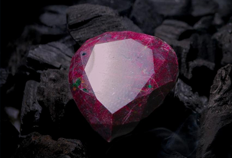  Unique Semi Transparent  Pear-Shaped Ruby 1215 carat
